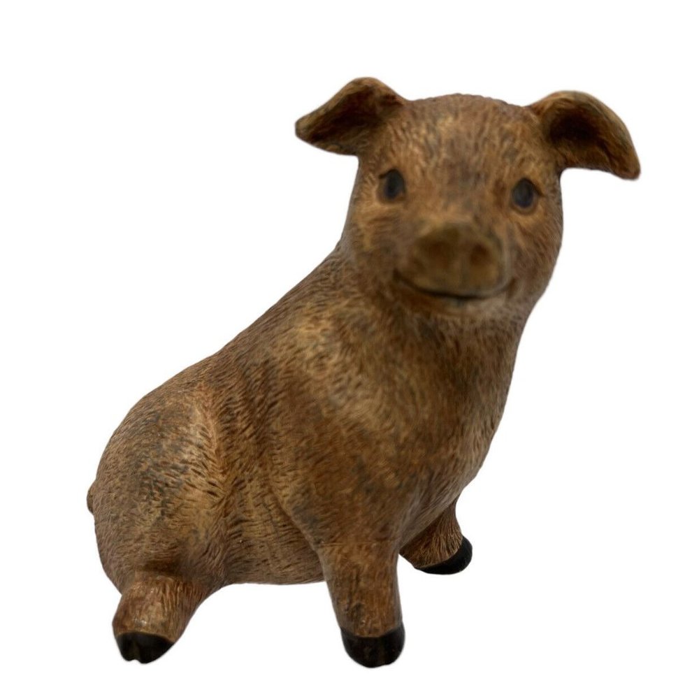 VTG Ceramic Pig Full Body Seated Or Wall Hanging Country Farm 5” Hand Made 1996 - Picture 3 of 12
